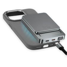 4smarts Wireless OneStyle with MagSafe Compatible Case for Apple iPhone 15 Plus, 5000mAh, szürke tok és táska