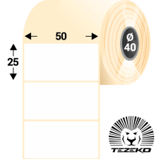  50 * 25 mm, öntapadós papír etikett címke (2500 címke/tekercs) etikett
