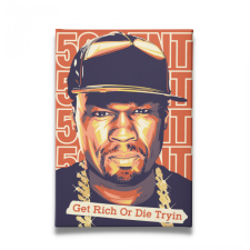 50 Cent Get Rich - Vászonkép grafika, keretezett kép