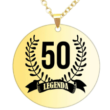 50 legenda – medál (tetszőleges számmal) lánccal vagy kulcstartóval medál