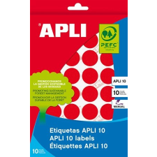 APLI Etikett, 16 mm kör, kézzel írható, színes, APLI, kék, 432 etikett/csomag etikett