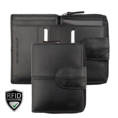  516417 002 Giorgio Carelli bőr pénztárca fekete