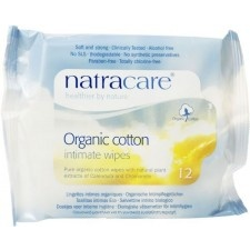 Natracare Bio Női Intim törlőkendő 12 db intim higiénia