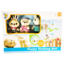 55044180 Forgó zenélő Plüss 3 figurás (2 nyuszi+1 maci) bébijáték kiságyra