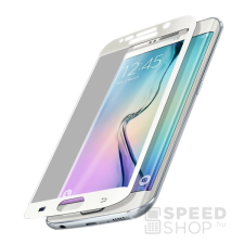 Xprotector Samsung G925 Galaxy S6 Edge Tempered Glass Full Size 3D kijelzővédő üvegfólia, fehér mobiltelefon kellék