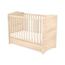 57990 Timba kiságy Niki zárt végű ágyneműtartós 60x120 borostyán kiságy, babaágy