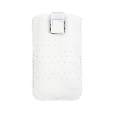  5,0 col Telefontok - fehér tépőzáras-kihúzós tok (130x65x14) tok és táska