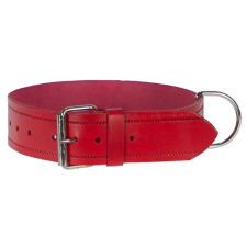  5 cm széles szélein nyomott piros bőr nyakörv nyakörv, póráz, hám kutyáknak