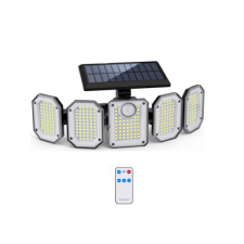  5 fejes napelemes mozgásérzékelős LED biztonsági lámpa távirányítóval  CH23-120 kültéri világítás