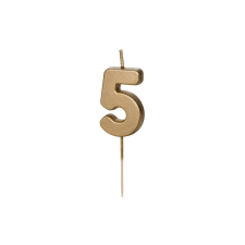 5-ös számú születésnapi gyertya, 4,5 cm party kellék