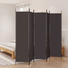  5 paneles barna szövet paraván 250x200 cm bútor