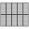  5 paneles fekete japán stílusú összecsukható paraván 200x170 cm