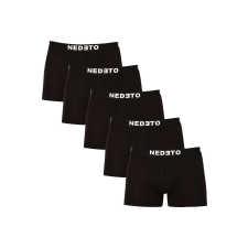 5PACK fekete Nedeto férfi boxeralsó (5NDTB001-brand) 4XL férfi alsó