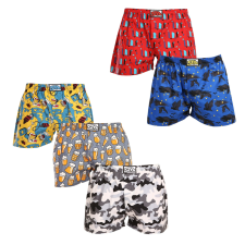 5PACK férfi bő szárú boxeralsók Styx art klasszikus gumipánt többszínű (5A1377909) L férfi alsó