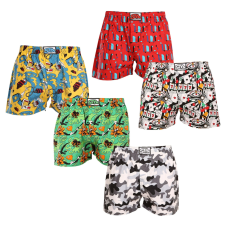 5PACK férfi bő szárú boxeralsók Styx art klasszikus gumipánt többszínű (5A1473790) L férfi alsó