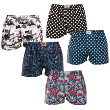 5PACK férfi bő szárú boxeralsók Styx art klasszikus gumipánt többszínű (5A1476013) M férfi alsó