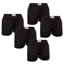 5PACK férfi bő szárú boxeralsók Styx klasszikus gumipánt fekete (5A0960) S férfi alsó