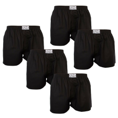  5PACK férfi bő szárú boxeralsók Styx klasszikus gumipánt fekete (5A0960) XL