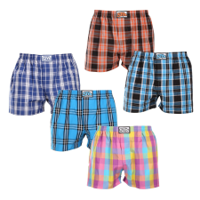 5PACK férfi bő szárú boxeralsók Styx klasszikus gumipánt többszínű (5A102230) M férfi alsó