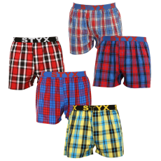 5PACK férfi bő szárú boxeralsók Styx sportos gumipánt többszínű (5B0987351) L