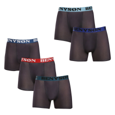  5PACK Férfi boxeralsó Benysøn fekete (7124) L