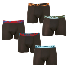 5PACK Férfi boxeralsó Gianvaglia fekete (GVG-5010) M férfi alsó
