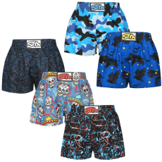  5PACK gyermek bő szárú boxeralsók Styx art klasszikus gumipánt többszínű (5J1790146) 6-8 éves