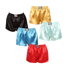 5PACK női bő szárú boxeralsók Styx klasszikus gumipánt szatén többszínben (5L0635072) XL női rövidnadrág
