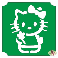 5x5 cm-es Csillám tetoválás sablon - Hello Kitty 268 csillámtetoválás