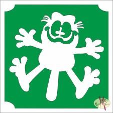 5x5 cm-es Csillámtetoválás sablon - Garfield 248 csillámtetoválás