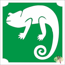  5x5 cm-es Csillámtetoválás sablon - Gekko 328 csillámtetoválás