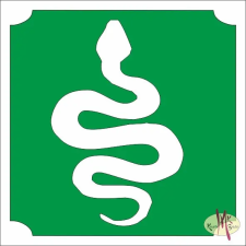  5x5 cm-es Csillámtetoválás sablon - Kígyó 372 csillámtetoválás
