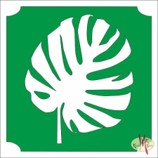  5x5 cm-es Csillámtetoválás sablon - Pálma levél 193 csillámtetoválás