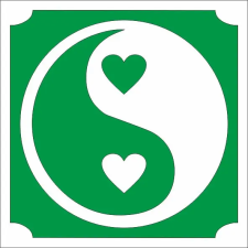  5x5 cm-es Csillámtetoválás sablon - Yin Yang szív 296 csillámtetoválás