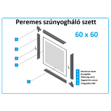 60*60-as alumínium keretes szúnyogháló szett (peremes) szúnyogháló
