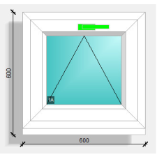  60x60 bukó ablak Deceuninck Elegant 76 nyílászáró