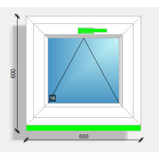  60x60 bukó ablak Rehau Eurodesign 70 nyílászáró