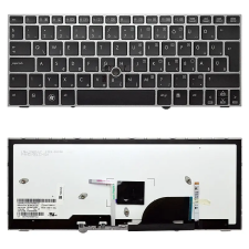  677599-211 gyári új, ezüst háttérvilágított magyar laptop billentyűzet laptop alkatrész