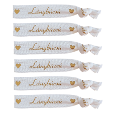  6 darabos gumis karkötő – Lánybúcsú – Fehér party kellék