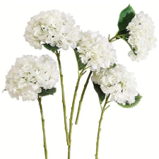  6 db Fehér Hortenzia Művirág LA171257 dekoráció
