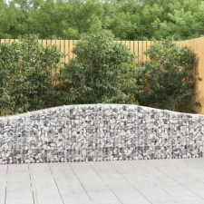  6 db íves horganyzott vas gabion kosár 400x30x60/80 cm kerti tárolás