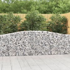  6 db íves horganyzott vas gabion kosár 400x30x80/100 cm kerti tárolás