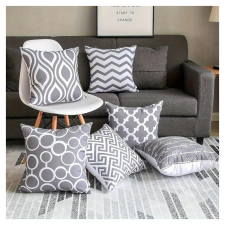  6 db modern díszpárnahuzat vászonpamut 50 x 50 cm KB1131805-2 lakástextília