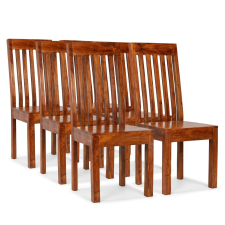  6 db modern stílusú tömör fa szék paliszander felülettel bútor