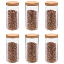  6 db üvegedény parafa fedéllel 1100 ml edény