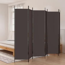 6 paneles barna szövet paraván 300x200 cm bútor