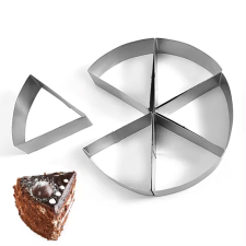  6 részes fém sütőforma és mousse forma – Torta szeletek sütés és főzés