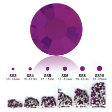 6in1 strasszkő szett - Dark Amethyst körömdíszítő