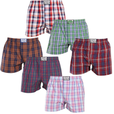  6PACK férfi bő szárú boxeralsók Styx klasszikus gumipánt többszínű (6A20246836) M