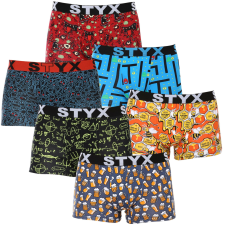 6PACK férfi boxeralsó Styx art sportos gumipánt többszínben (6G12697124) M férfi alsó